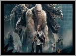 Dwayne Johnson, Goryl, Film, Rampage, Davis Okoye, Aktor